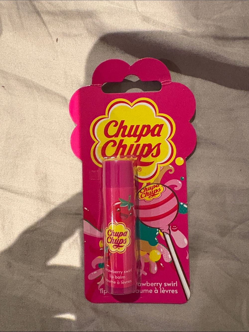 Chupa Chups Strawberry Swirl Lip Balm - Pink